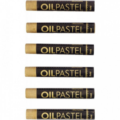 BOITE DE 6 PASTELS HUILE OR 11 MM