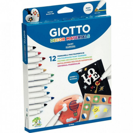 ETUI DE 12 FEUTRES GIOTTO DÉCOR MATÉRIALS