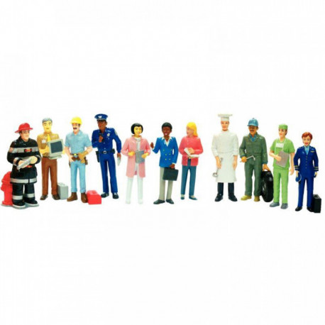 SET DE 11 PERSONNAGES, LES MÉTIERS DIMENSION : 12,5 CM