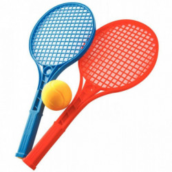 LOT DE 12 RAQUETTES DE TENNIS + 12 BALLES EN MOUSSE