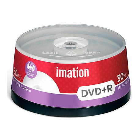 CLOCHE DE 30 DVD+R IMPRIMABLES JET D'ENCRE 16X 4,7Go