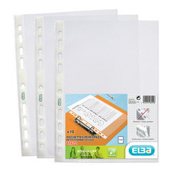 POCHETTES PERF 5/ 100E POLYPRO PQT 10 17X22