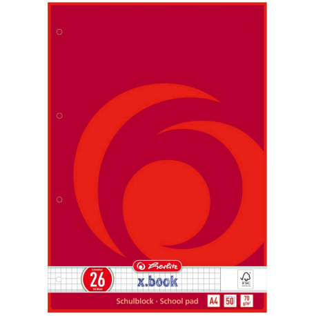 BLOC 21x29,7 100 P 5x5 70g  4 TROUS ECO