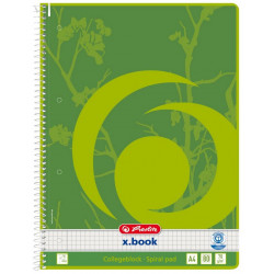 CAHIER SPIRALE   A4 70g 160 pages 5X5 RECYCLE 4TROUS
