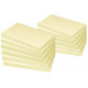 Bloc REPOSITIONNABLE SUPER STICKY 100FJAUNE 75x125  PQT12