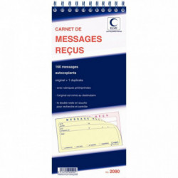 CARNET 160 MESSAGES RECUS AVEC DOUBLE