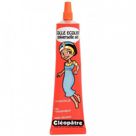 COLLE GEL UNIVERSELLE TUBE 30G CLEOPATRE SANS SOLVANT EMAS FAB FRANCE