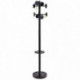 PORTE MANTEAUX STANDARD NOIR 8 PATERES AVEC PORTE PARAPLUIES