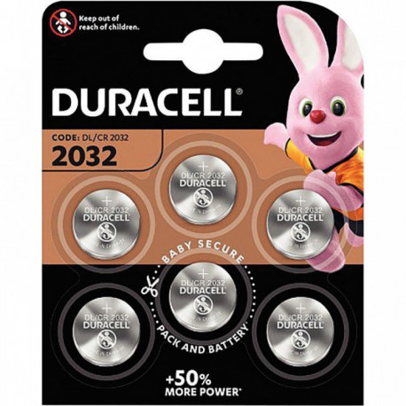 BLISTER DE 6 PILES LITHIUM 3V CR2032 DURACELL