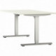 BUREAU INDIVIDUEL AXEL OBTURATEUR L140XP80CM PLATEAU BLANC NEIGE/PIÈTEMENT BLANC