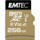 CARTE MICRO SD EMTEC UHS I U3 V30 SPEEDIN PRO 256 GO XC