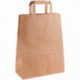 CARTON DE 200 SACS KRAFT BRUN POIGNÉE PLATE 26+12X34CM 80G/M²