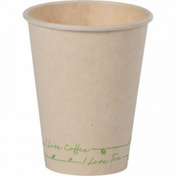 GOBELET 28CL *PQT50* FIBRE CANNE +PLA COMPOSTABLE  BIOKUP