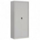 ARMOIRE MONOBLOC GRIS 180X90X43CM 2 RIDEAUX 3 TABLETTES