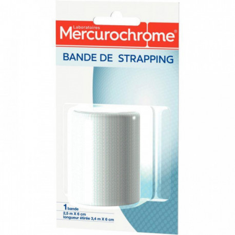 BANDE DE STRAPPING 2,5X6CM MERCUROCHROME