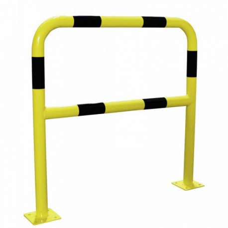 BARRIÈRE ACIER 1M DIAMÈTRE 40MM NOIR ET JAUNE