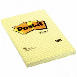 BLOC REPOSITIONNABLE 102X152 JAUNE 5X5  100F. POST IT JAUNE POST IT PEFC 