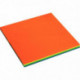 BLOC REPOSITIONNABLE 75X75  TRANSPARENTES 100F  COLORIS FLUO ASSORTIS