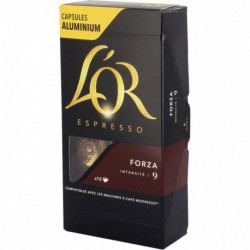 CAFE CAPSULES *BTE10* P/NESPRESSO OR FORZA