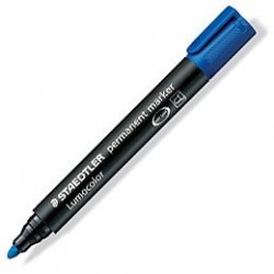 MARQUEUR LUMOCOLOR PERMANENT BISEAU BLEU STAEDTLER 350-3