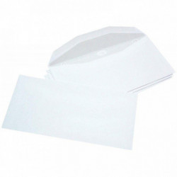 ENVELOPPES**BTE1000* BLANCHES 114X229 80G/M MISE SOUS PLI AUTOMATIQUE GOMMÉES