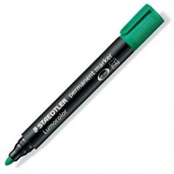 MARQUEUR LUMOCOLOR PERMANENT OGIVE VERT STAEDTLER 352-5