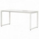 BUREAU DROIT PIÈTEMENT CARRÉ L140CM PANNEAU BLANC/PIEDS BLANC