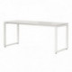 BUREAU DROIT PIÈTEMENT CARRÉ L160CM PANNEAU BLANC/PIEDS BLANC