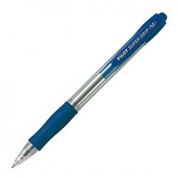 STYLO BILLE RETRACTABLE PILOT SUPERGRIP BLEU moyen