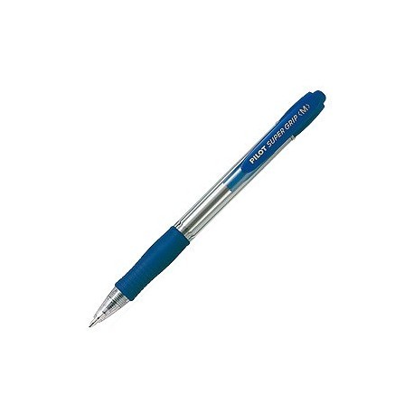 STYLO BILLE RETRACTABLE PILOT SUPERGRIP BLEU moyen