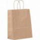 CARTON DE 200 SACS KRAFT BRUN POIGNÉE TORSADÉE 24+11X32,5CM 90G/M²