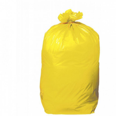 SAC POUBELLE JAUNE 110 LITRES TRI SÉLECTIF 35 MICRONS 