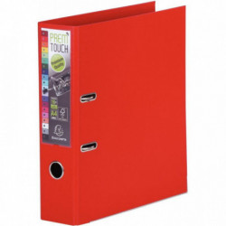 CLASSEUR À LEVIER EN PLASTIQUE ROUGE PREM'TOUCH FORMAT A4 MAXI DOS 5 CM