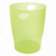 CORBEILLE VERT ANIS À PAPIER ECOBIN VERT TRANSPARENT 15L