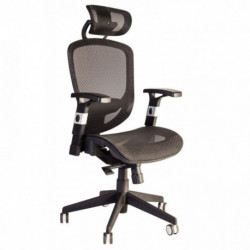 FAUTEUIL CARSON/PROSEAT NOIR TOUT RESILLE/ACC1D-TETIERE REGL-SOUTIEN LOMB REGLABLE