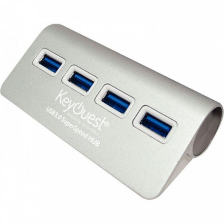 HUB 4 PORTS USB 3.0 SILVER