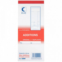 LOT DE 10 BLOCS ADDITIONS FORMAT 23 X 10,2 CM DUPLI