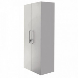 LOT DE 2 PORTES HAUTES L79.5XH159.5 POUR BIBLIOTHÈQUE MODULABLE BLANC