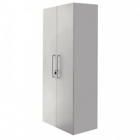 LOT DE 2 PORTES HAUTES L79.5XH159.5 POUR BIBLIOTHÈQUE MODULABLE BLANC