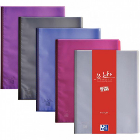 LOT DE 5 PROTÈGE-DOCUMENTS LE LUTIN VISION, 40 VUES, COLORIS ASSORTIS