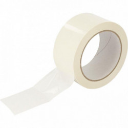 LOT DE 6 ROULEAUX ADHÉSIF PVC BLANC 50MMX66M