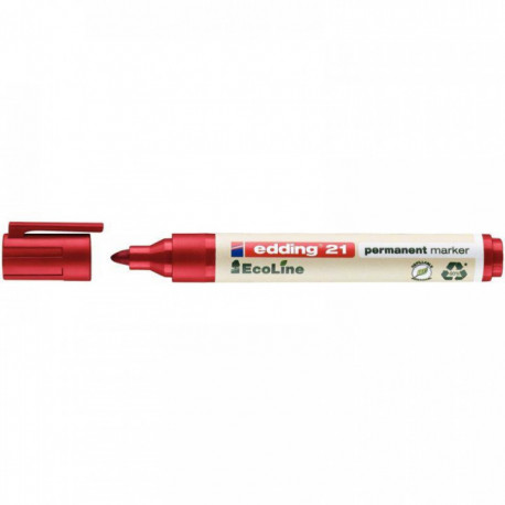 MARQUEUR PERMANENT ECOLINE OGIVE ROUGE