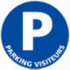 PANNEAU PARKING VISITEURS DIAMÈTRE 25CM