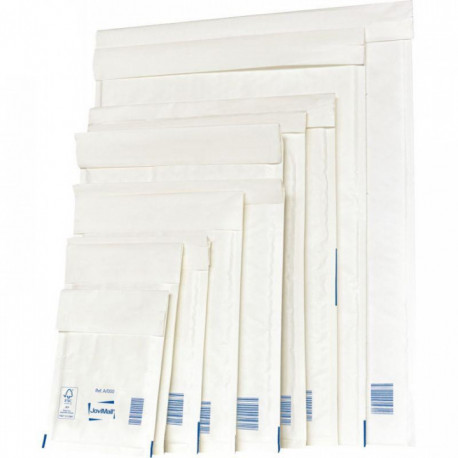 POCHETTES **PQT10*BULLE D'AIR 120X215 BLANC BP FSC FAB FRANCE