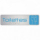 PLAQUE EN ALUMINIUM AVEC FIXATION ADHÉSIVE 4,5X17 CM TOILETTES DAMES / HOMMES