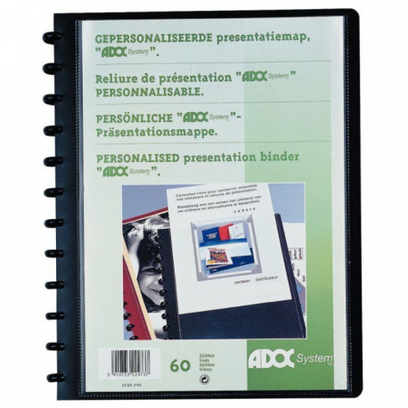 PROTÈGE-DOCUMENTS PERSONNALISABLE ADOC BIND-EX 30 POCH. 60 VUES A4 POLYPRO 8/10È