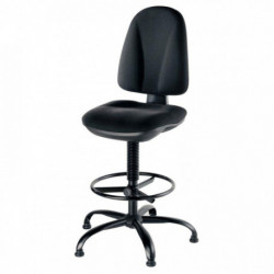 SIÈGE DESSINATEUR WEBSTAR TISSU NOIR- REPOSE PIEDS - ASSISE REGL.57 A 82CM