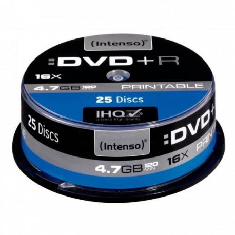 SPINDLE DE 25 DVD+R IMPRIMABLE INTENSO 4,7 GO