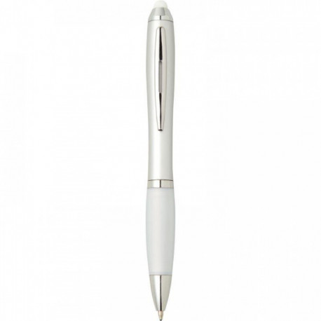 STYLO BILLE TWIST EN ABS AVEC GRIP BLANC