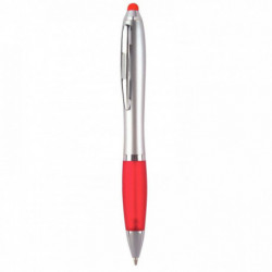 STYLO BILLE TWIST EN ABS AVEC GRIP ROUGE